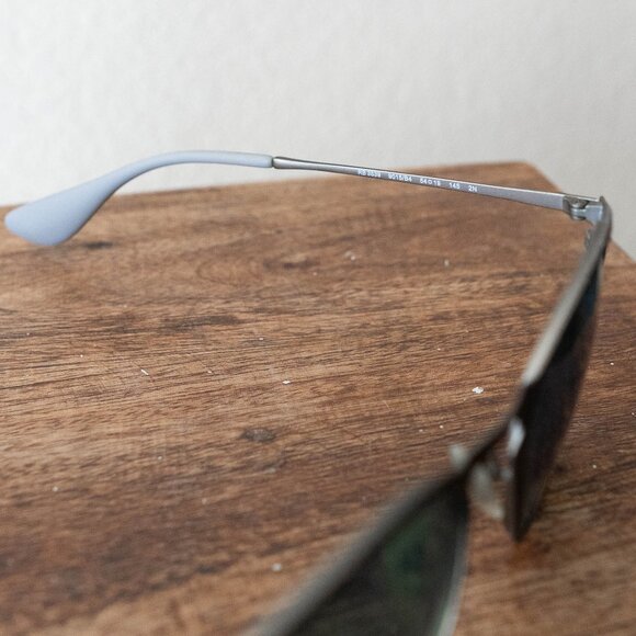 Ray-Ban Erika RB3539 Gray Metal Sunglasses Green Photochromic Lenses
